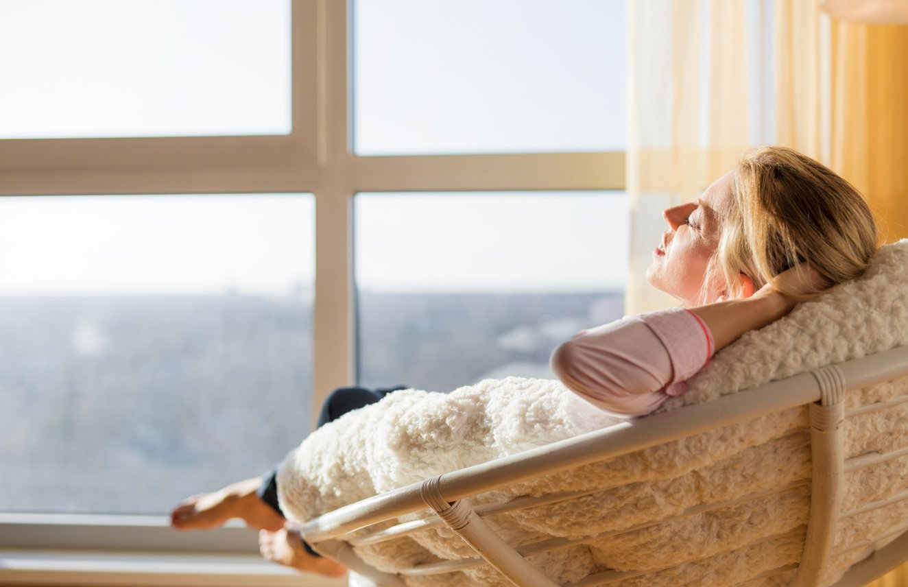 Woman Relaxing at Home